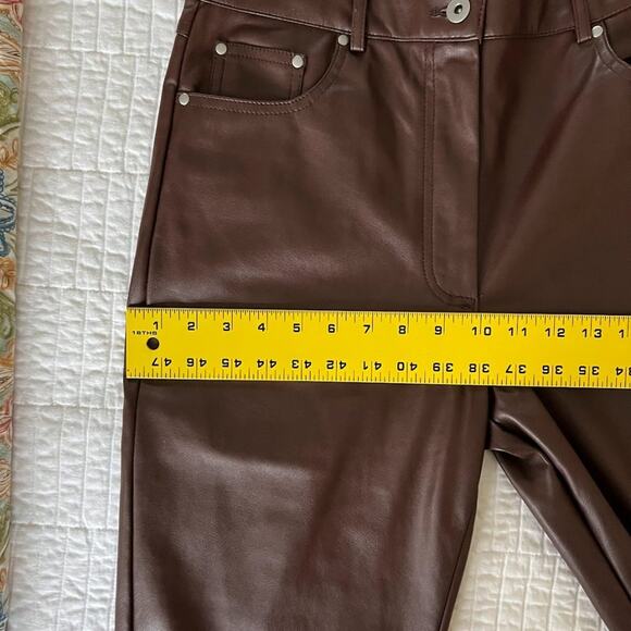 7 for All Mankind Faux Vegan Leather Slim Straight Pants - Picture 15 of 16